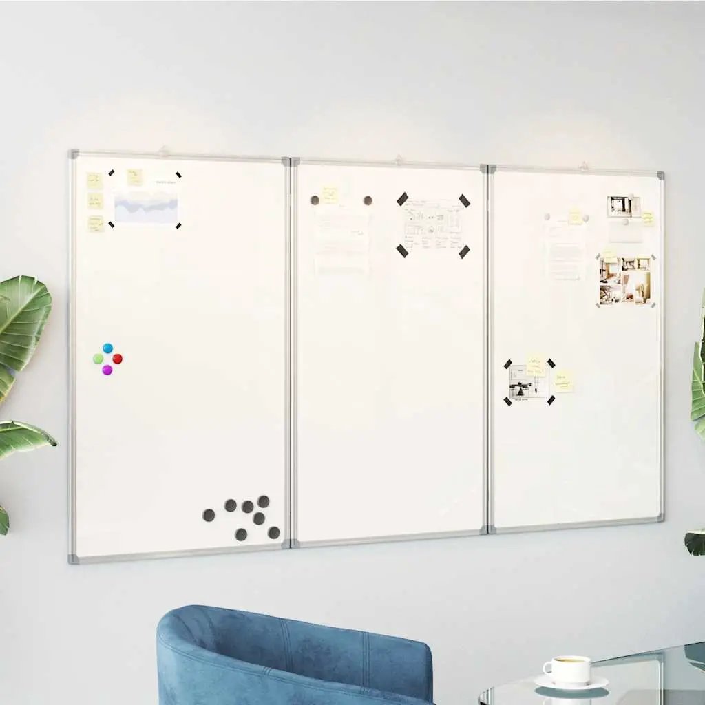 vidaXL vidaXL Magnetic Whiteboard Foldable 120x80x1.7 cm Aluminium - Whiteboard