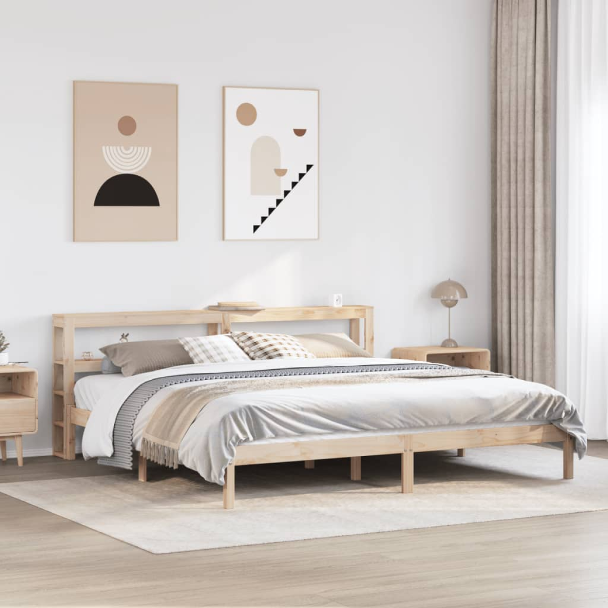 vidaXL Bed Frame without Mattress 75x190 cm Small Single Solid Wood Pine - from vidaXL