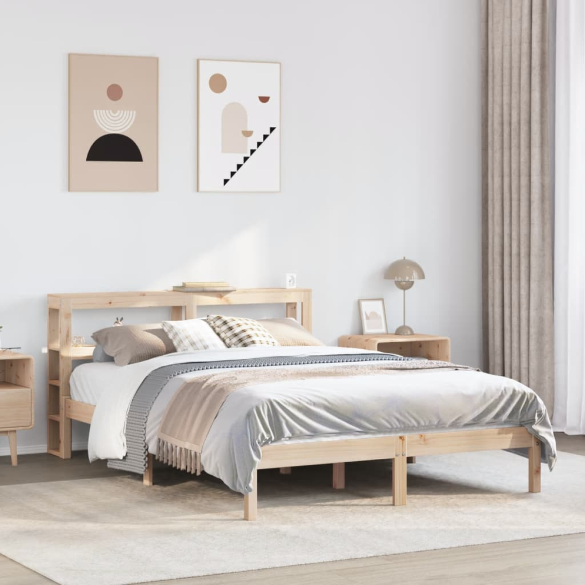 vidaXL Bed Frame without Mattress 75x190 cm Small Single Solid Wood Pine - from vidaXL