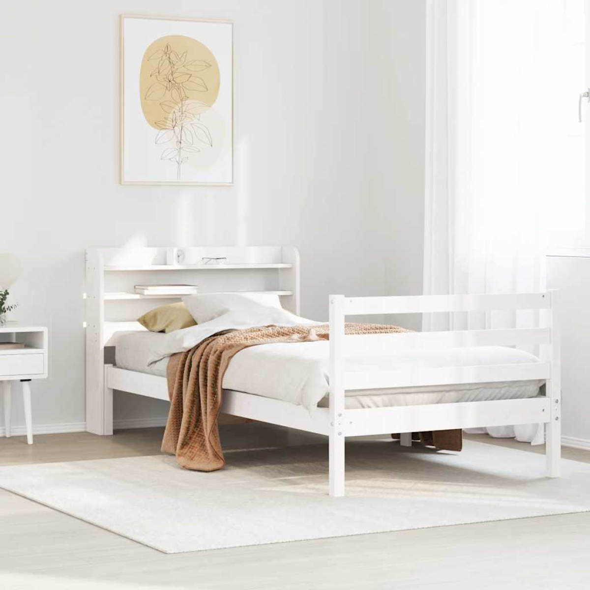 vidaXL Bed Frame with Headboard without Mattress 100x200 cm - from vidaXL