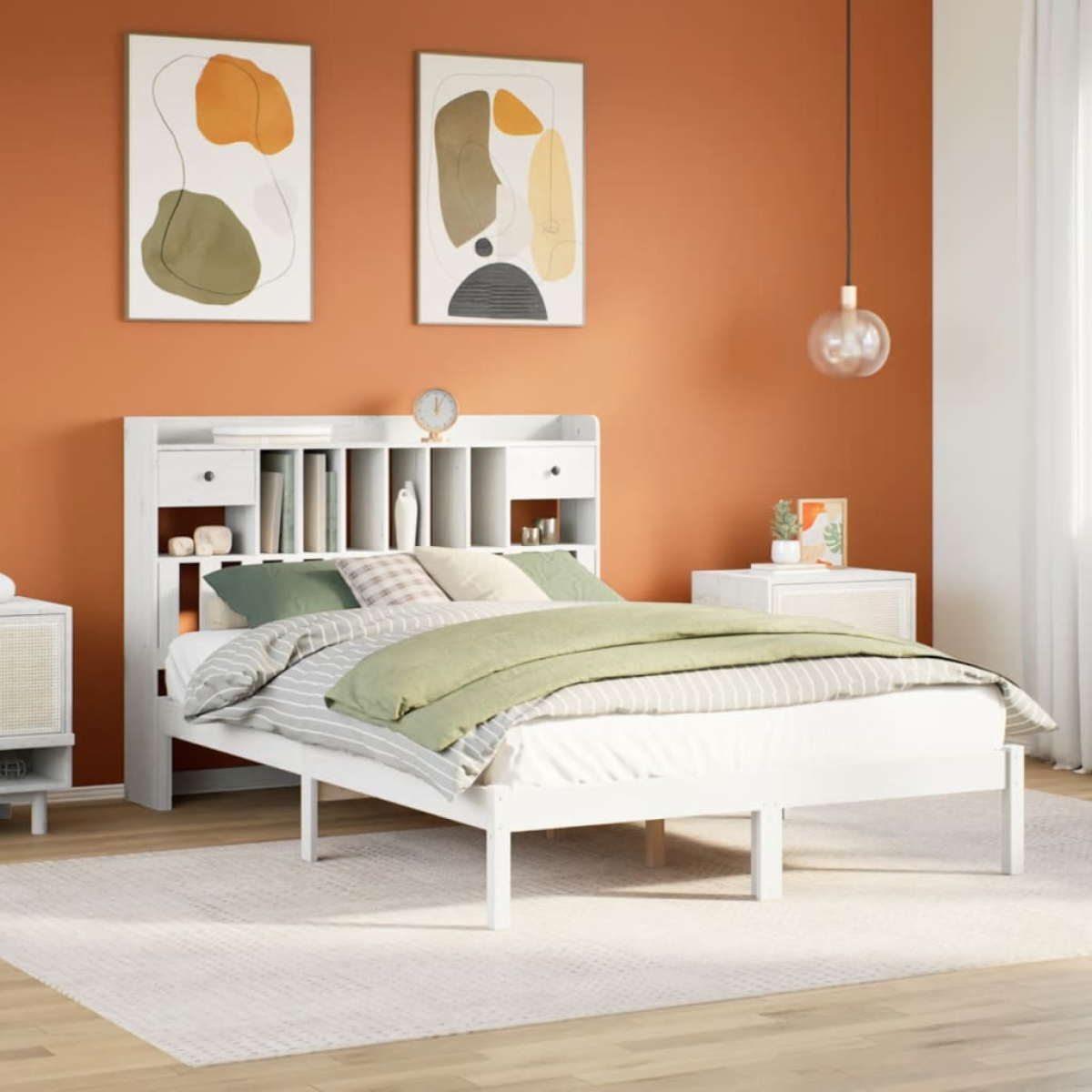 vidaXL Bookcase Bed without Mattress 75x190 cm Small Single Solid Wood Pine - from vidaXL