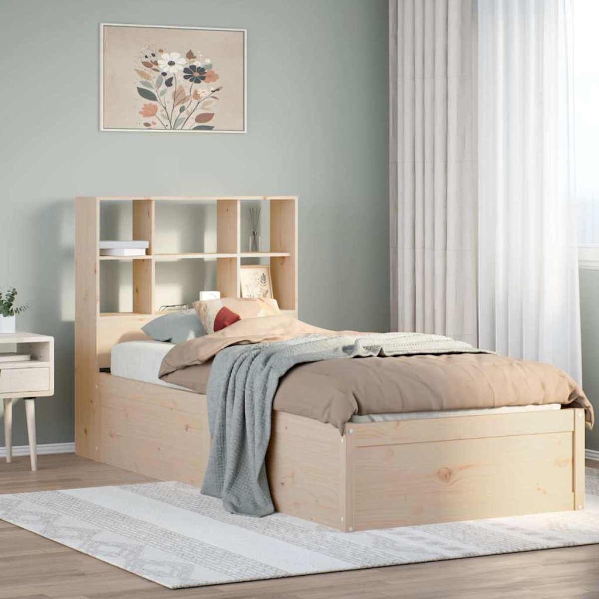 vidaXL Bed Frame without Mattress Wax Brown 160x200 cm Solid Wood Pine - from vidaXL