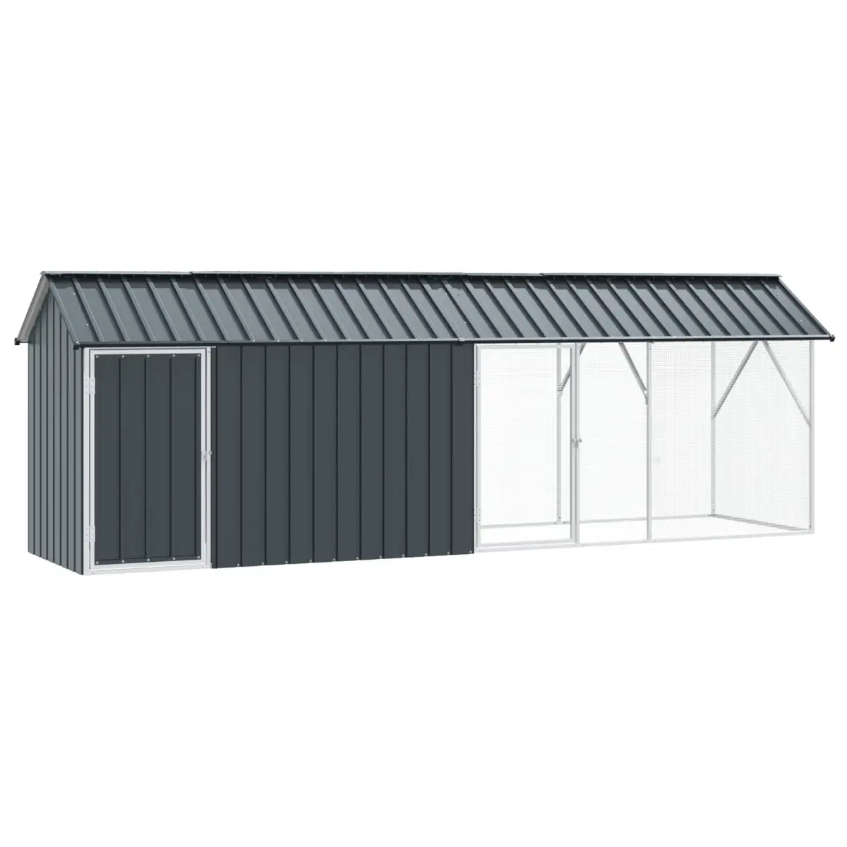 vidaXL vidaXL Bird Cage Anthracite 422 x 103 x 142 cm Galvanised Steel - Bird Cage