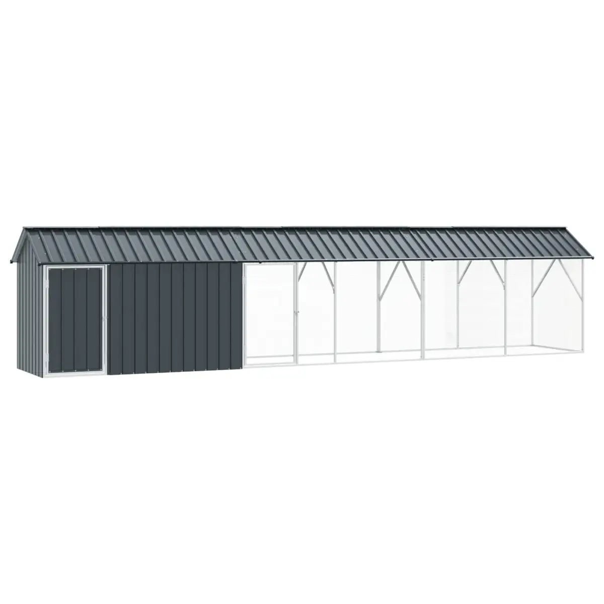 vidaXL vidaXL Bird Cage Anthracite 422 x 103 x 142 cm Galvanised Steel - Bird Cage