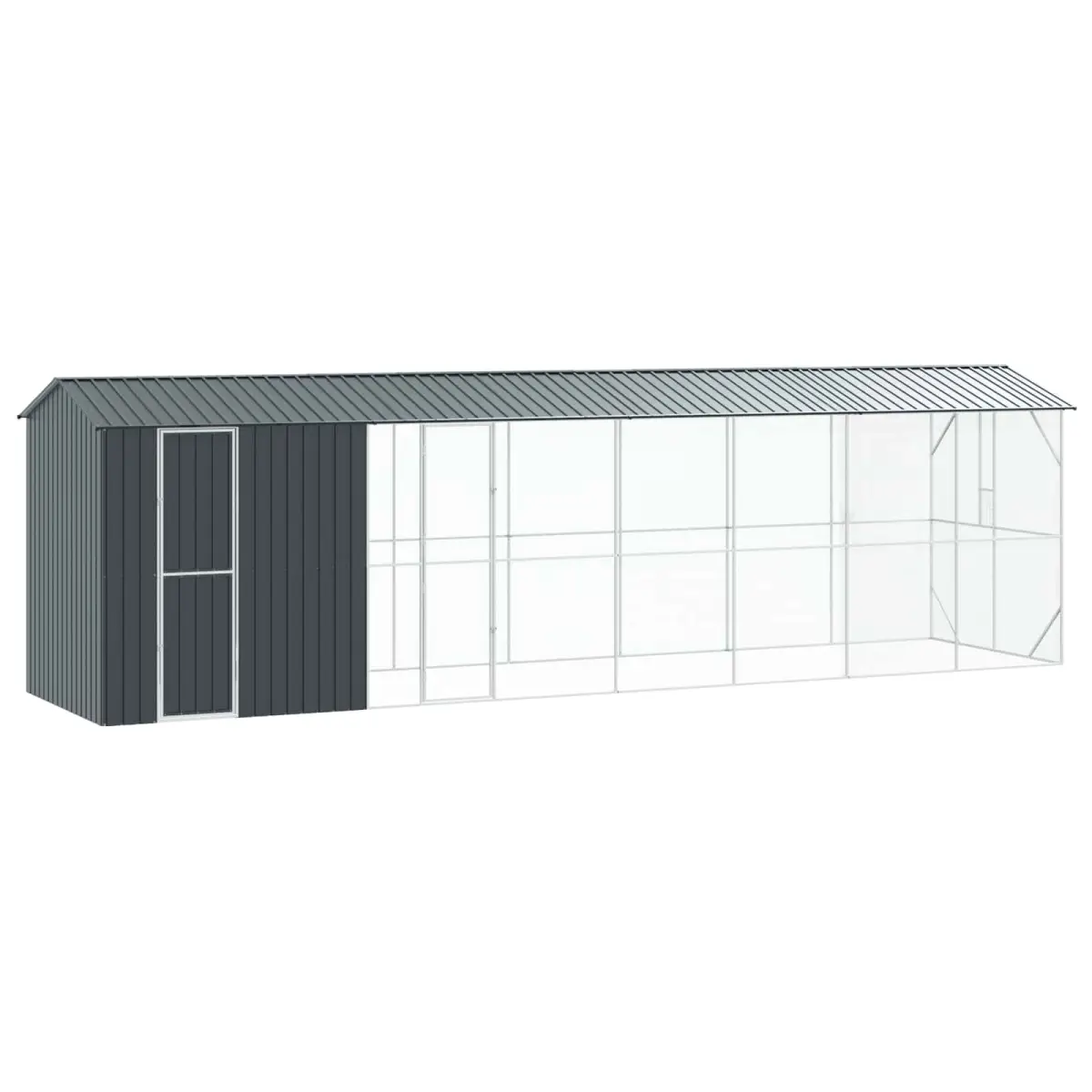 vidaXL vidaXL Bird Cage Anthracite 422 x 103 x 142 cm Galvanised Steel - Bird Cage