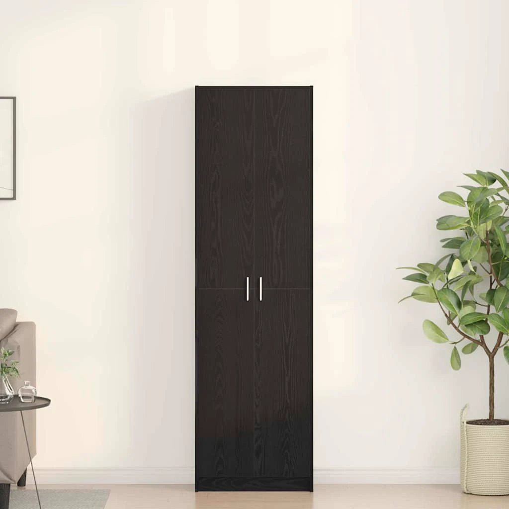 vidaXL vidaXL Wardrobe with Shelf Black Oak 55 x 25 x 189 cm Engineered Wood - Wardrobe