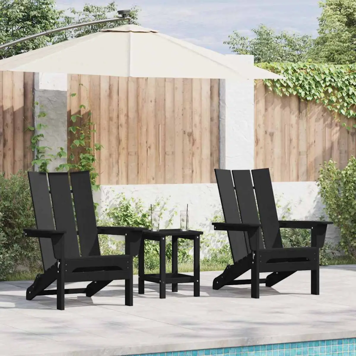 vidaXL vidaXL Garden Chair 2 pcs White 80.5 x 74.5 x 92 cm Polyethylene -