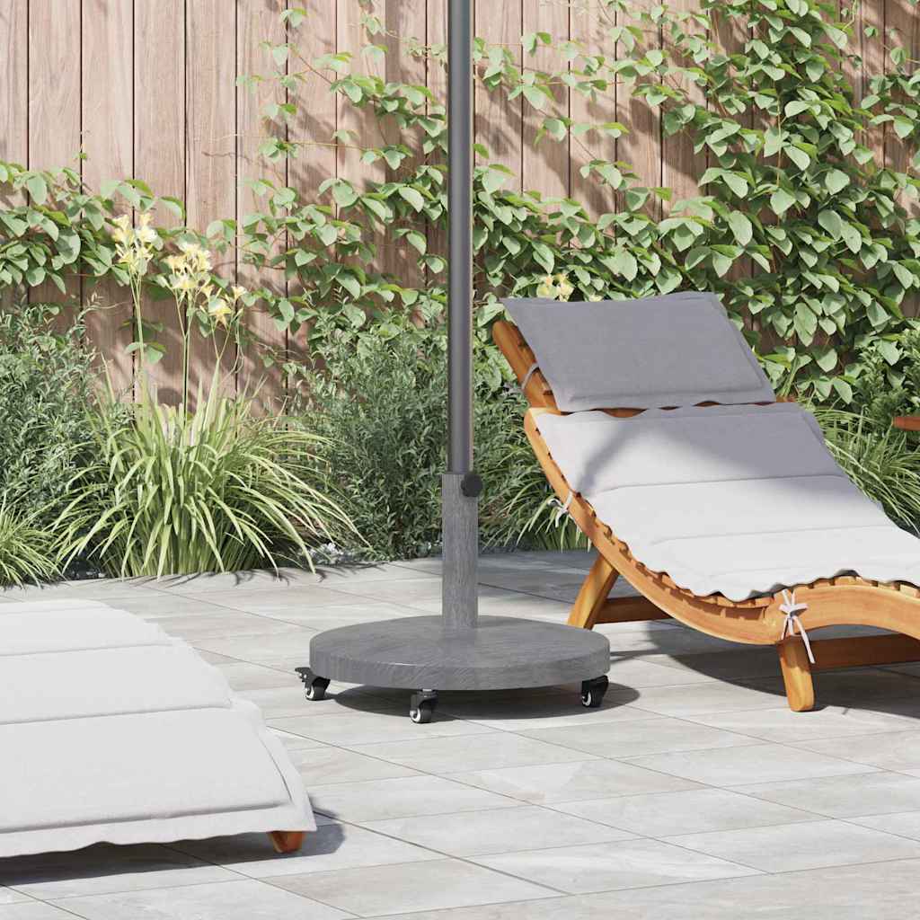 vidaXL vidaXL Parasol Base Dark Grey Wood look 48 x 48 x 32 cm - Parasol