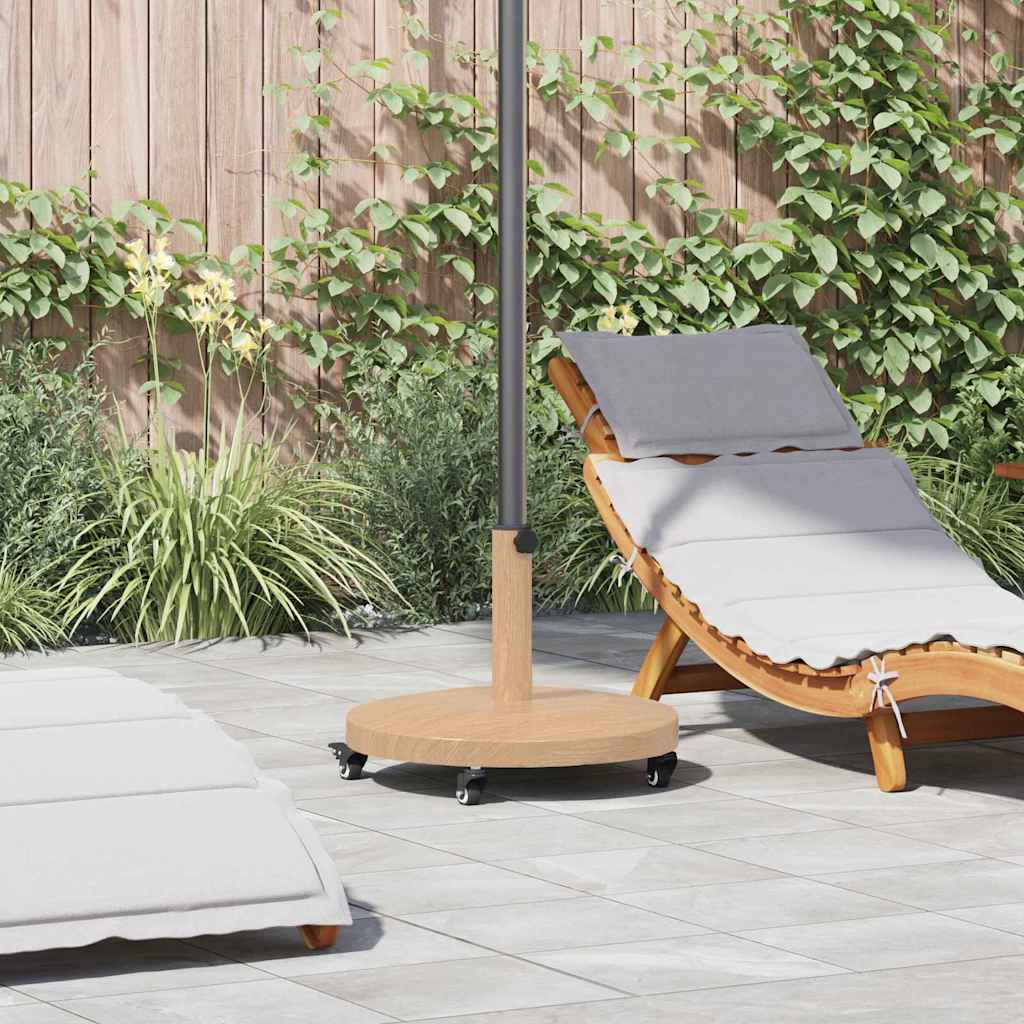 vidaXL vidaXL Parasol Base Dark Grey Wood look 48 x 48 x 32 cm - Parasol