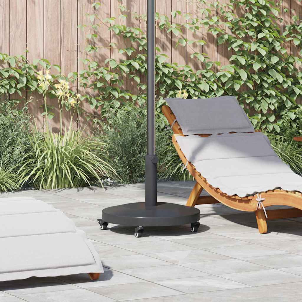 vidaXL vidaXL Parasol Base Dark Grey Wood look 48 x 48 x 32 cm - Parasol