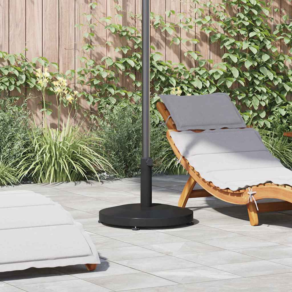 vidaXL vidaXL Parasol Base Dark Grey Wood look 48 x 48 x 32 cm - Parasol