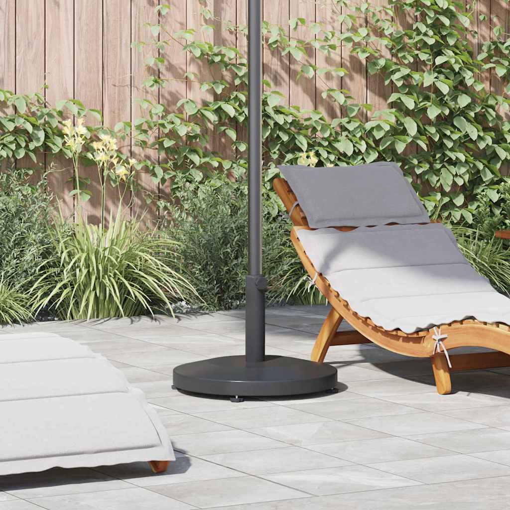 vidaXL vidaXL Parasol Base Dark Grey Wood look 48 x 48 x 32 cm - Parasol