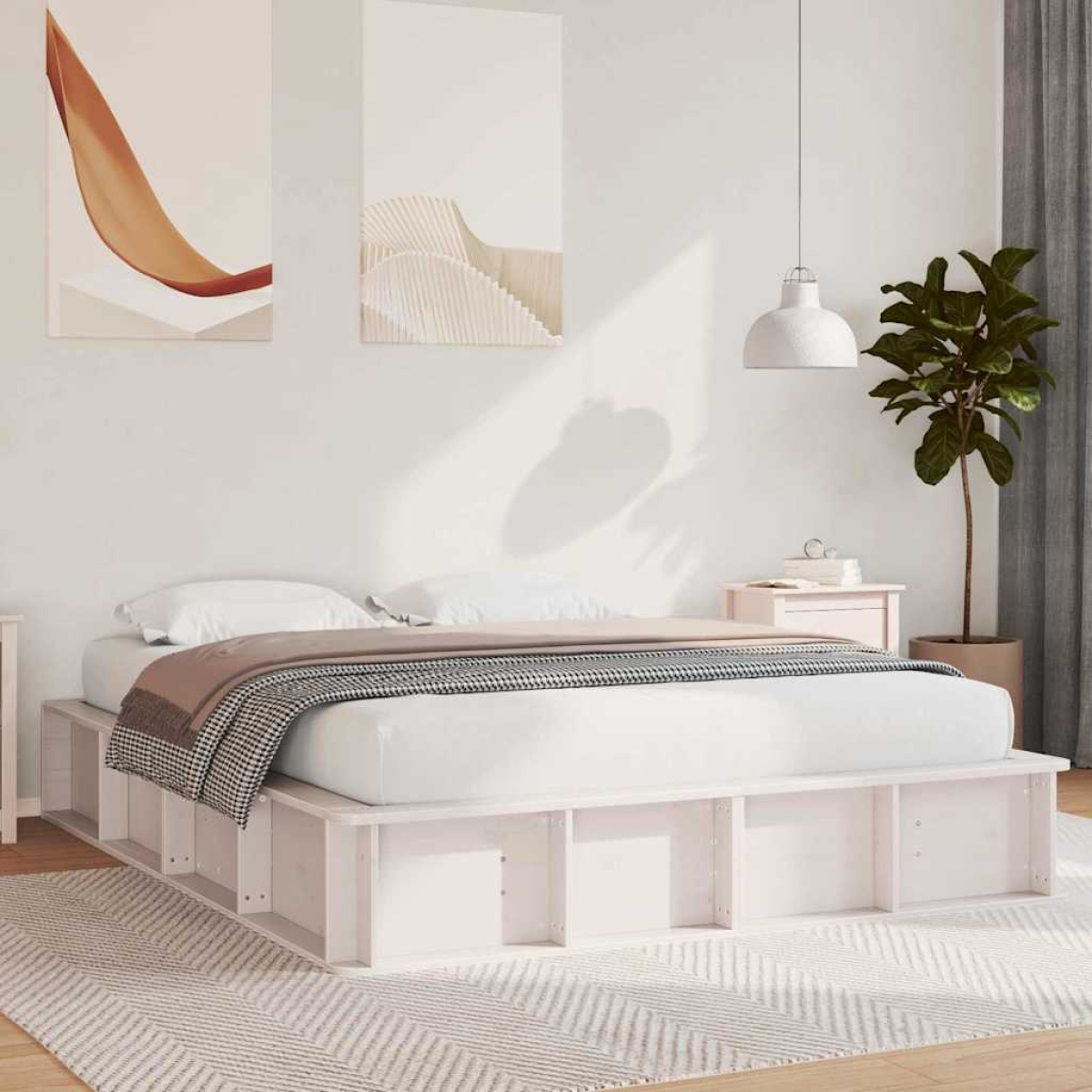 vidaXL Bed Frame Wax Brown 75 x 190 cm Solid Pine Wood - from vidaXL