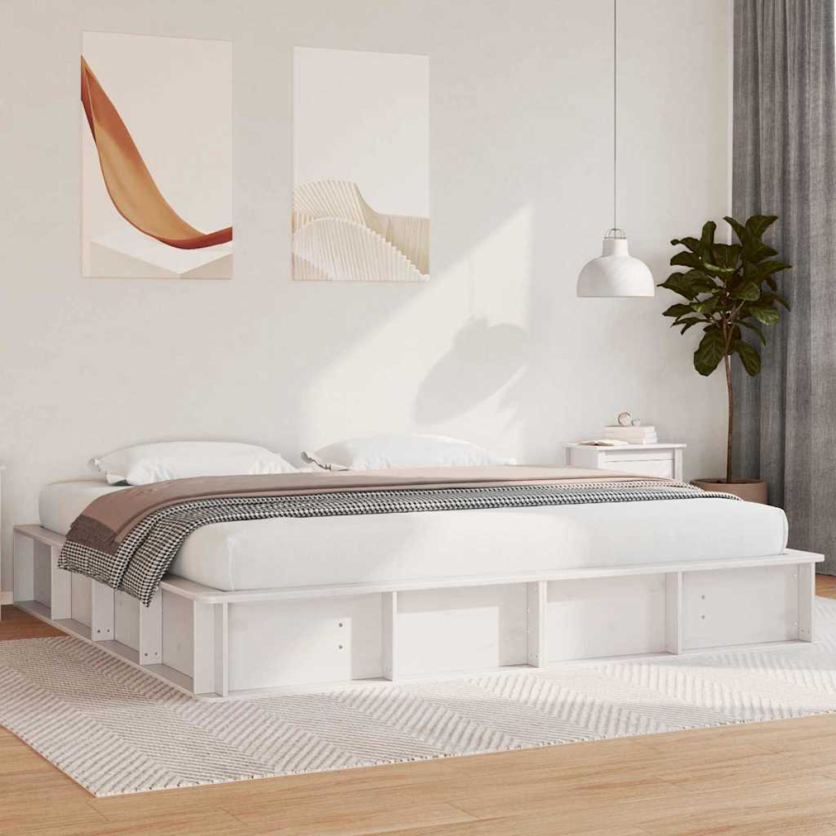 vidaXL Bed Frame Wax Brown 75 x 190 cm Solid Pine Wood - from vidaXL