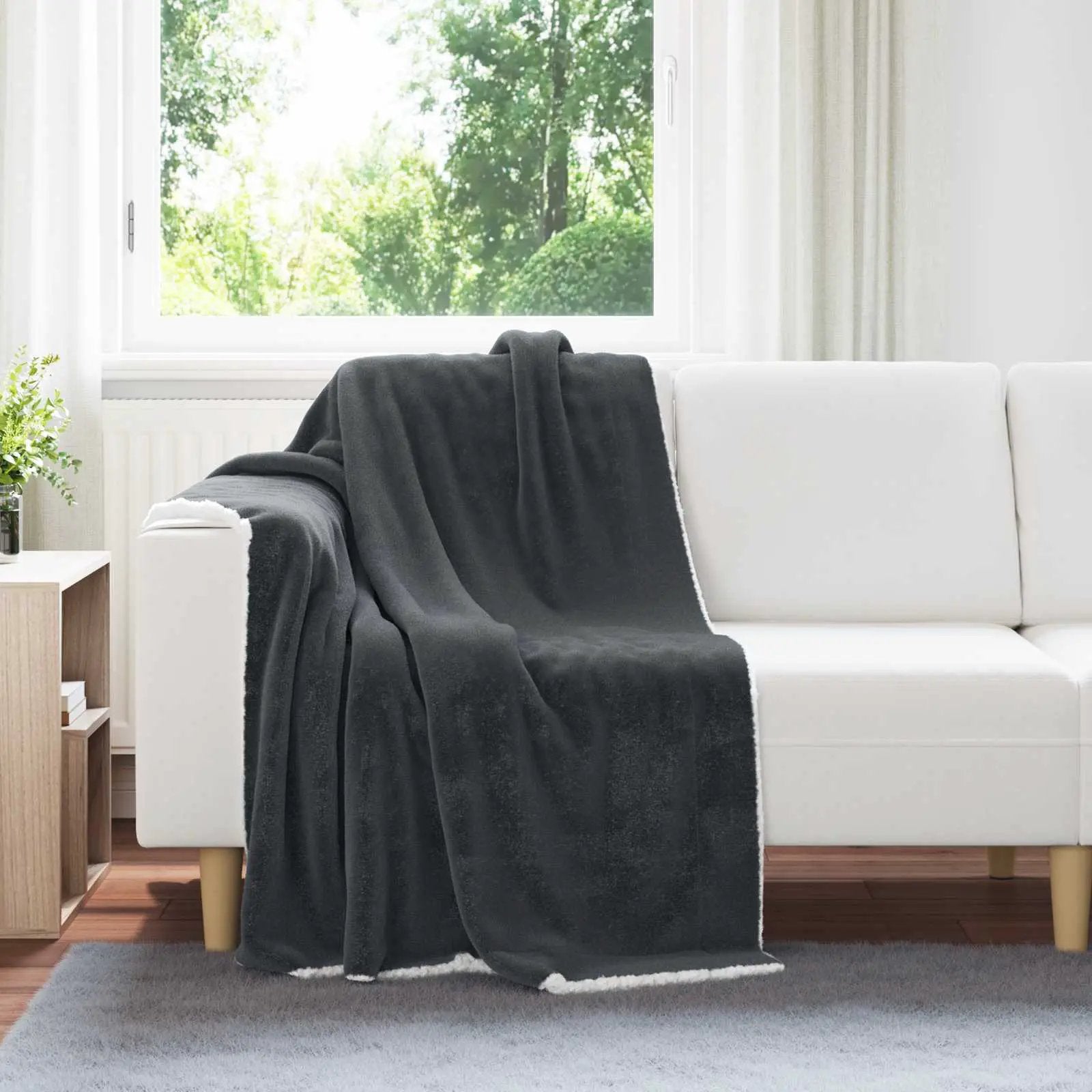 vidaXL vidaXL Throw Blanket Beige 130 x 150 cm Fleece - Throws