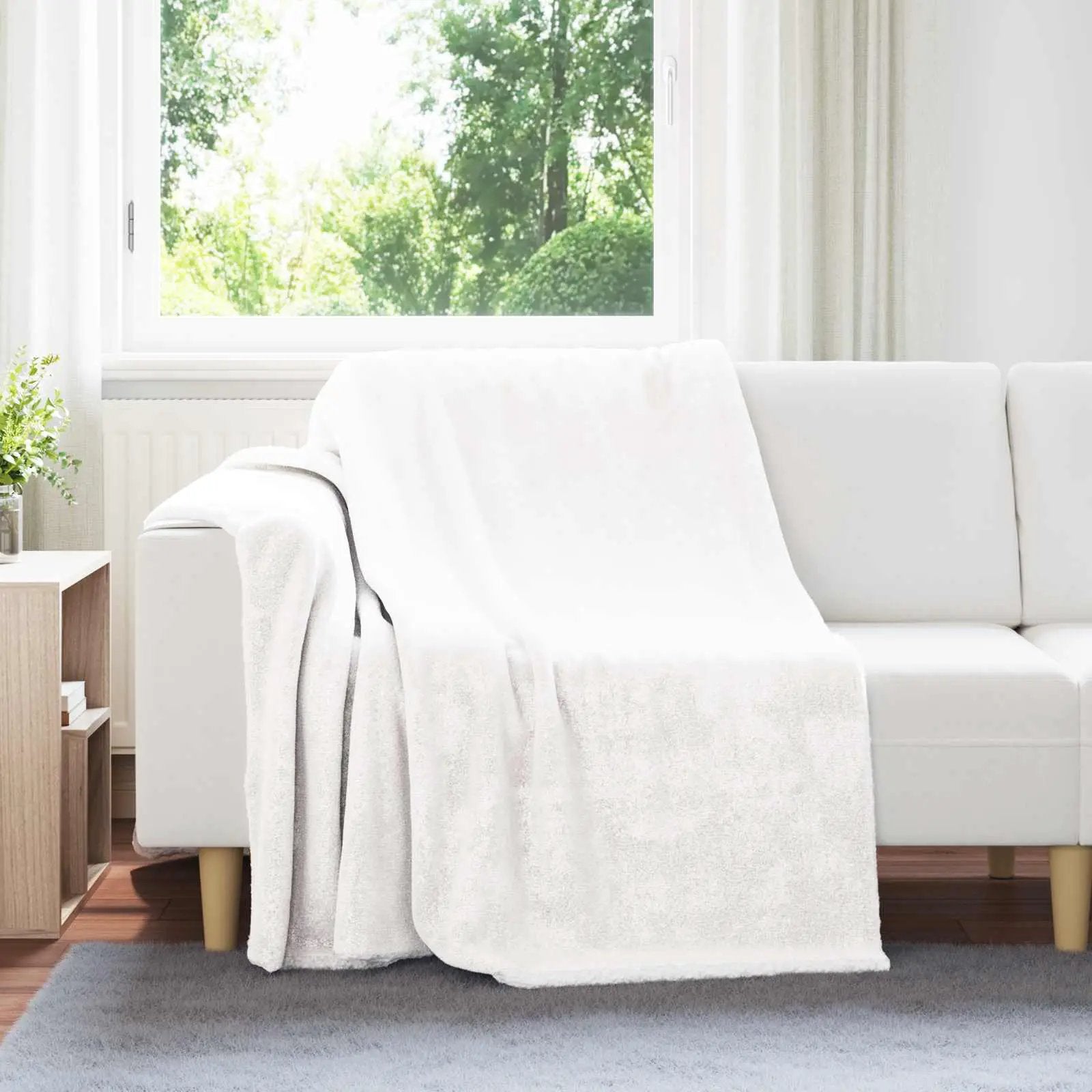 vidaXL vidaXL Throw Blanket Beige 130 x 150 cm Fleece - Throws