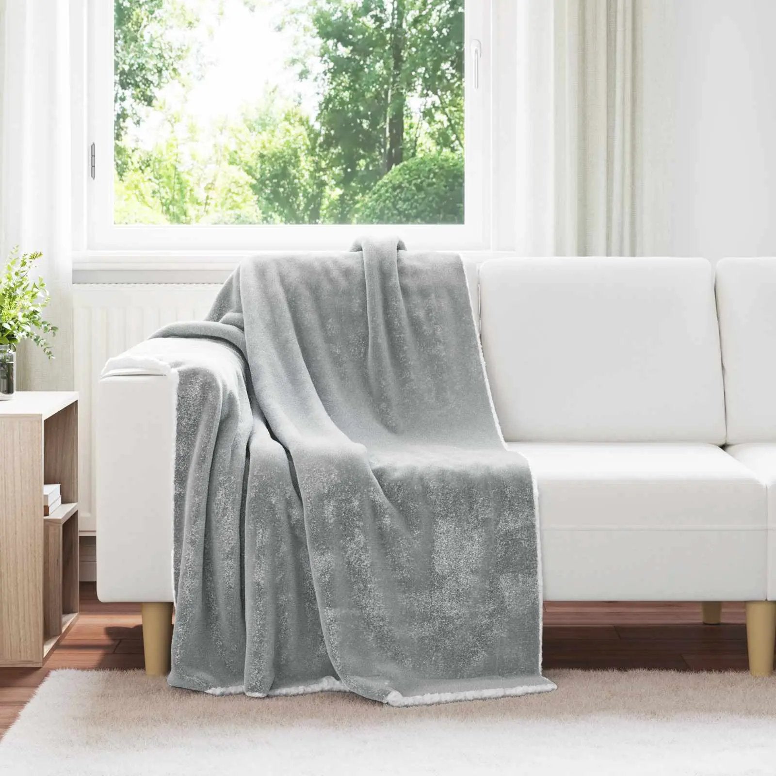 vidaXL vidaXL Throw Blanket Beige 130 x 150 cm Fleece - Throws