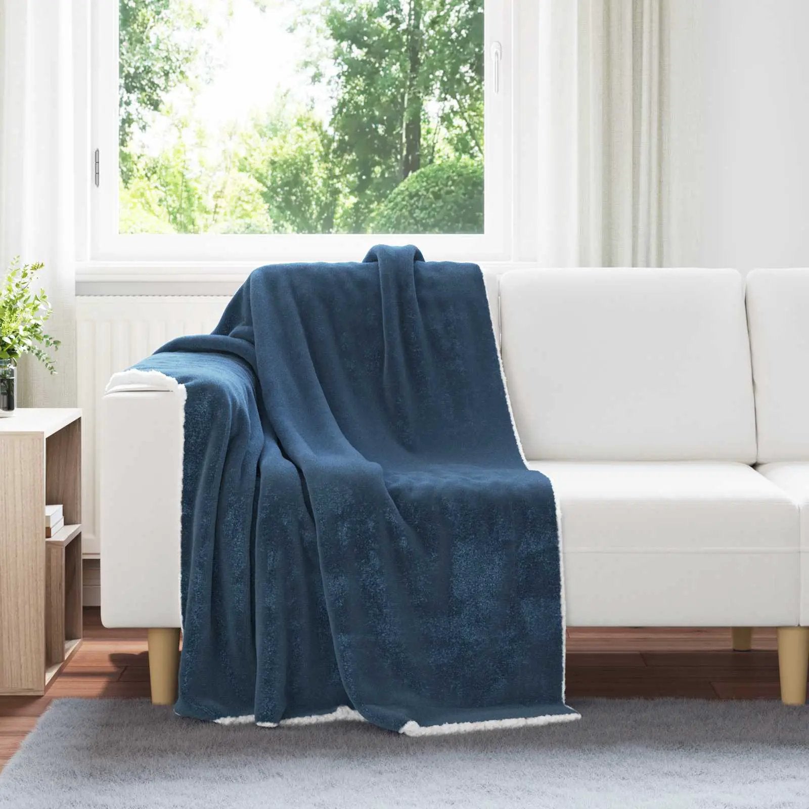 vidaXL vidaXL Throw Blanket Beige 130 x 150 cm Fleece - Throws