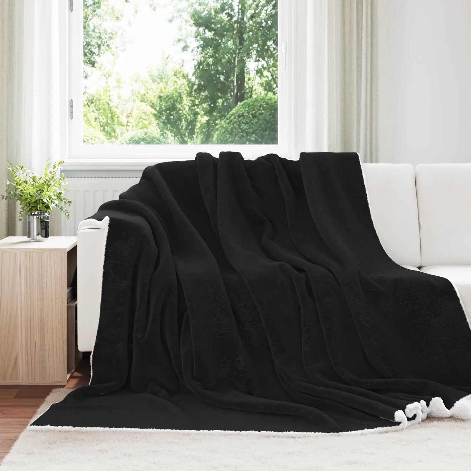 vidaXL vidaXL Throw Blanket Beige 130 x 150 cm Fleece - Throws
