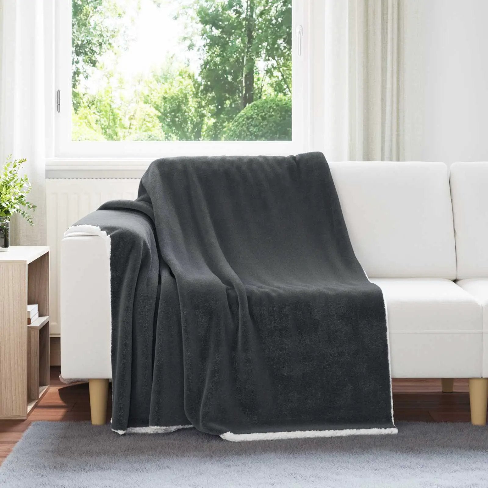 vidaXL vidaXL Throw Blanket Beige 130 x 150 cm Fleece - Throws