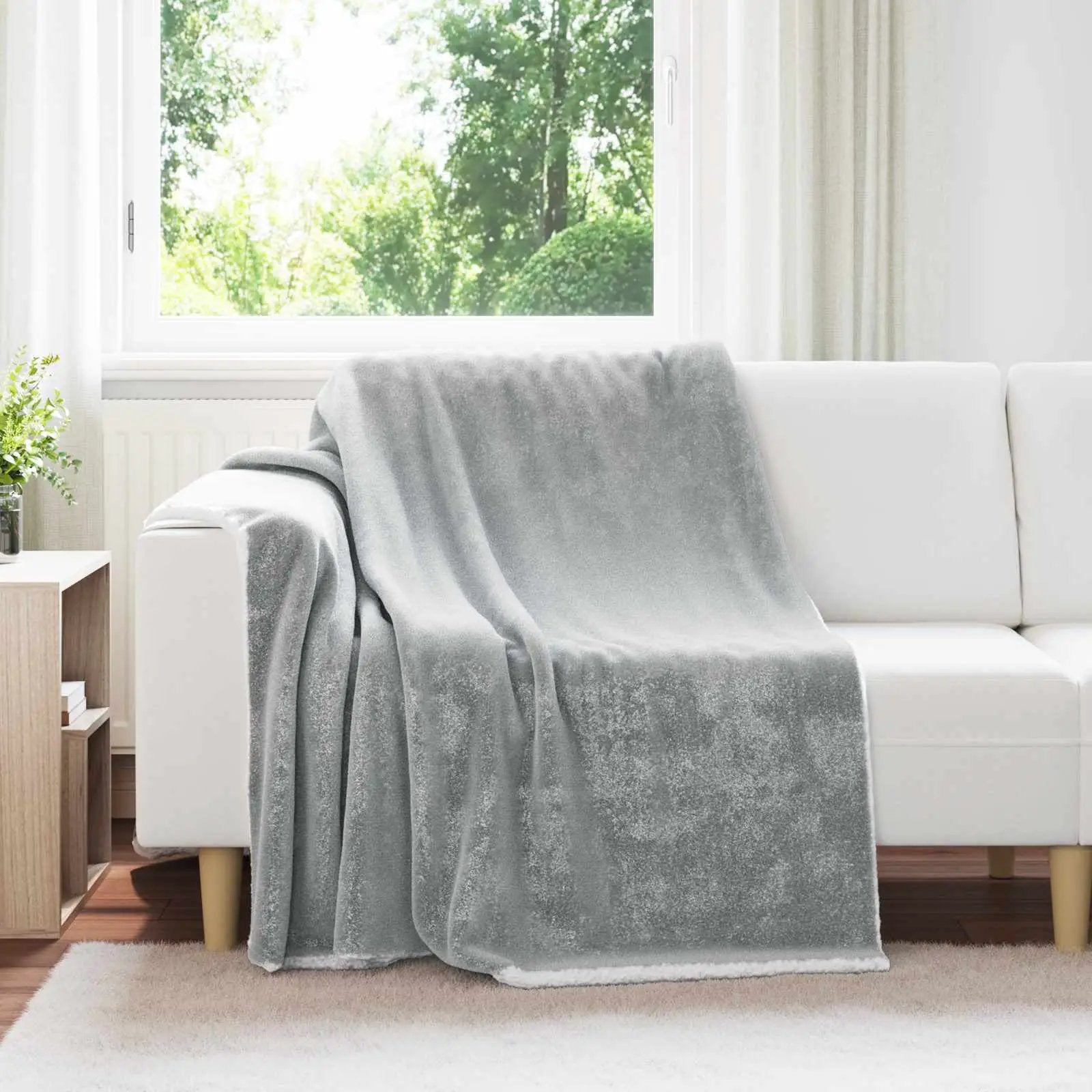 vidaXL vidaXL Throw Blanket Beige 130 x 150 cm Fleece - Throws