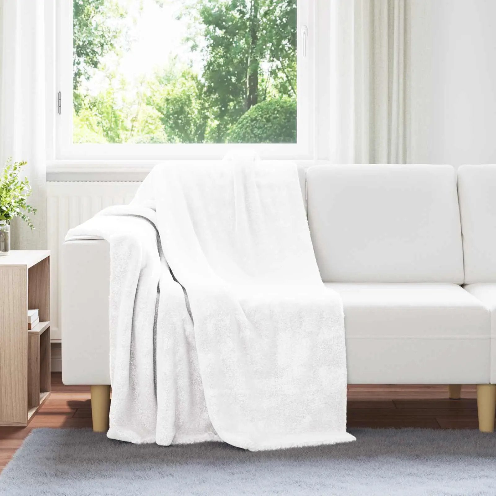 vidaXL vidaXL Throw Blanket Beige 130 x 150 cm Fleece - Throws