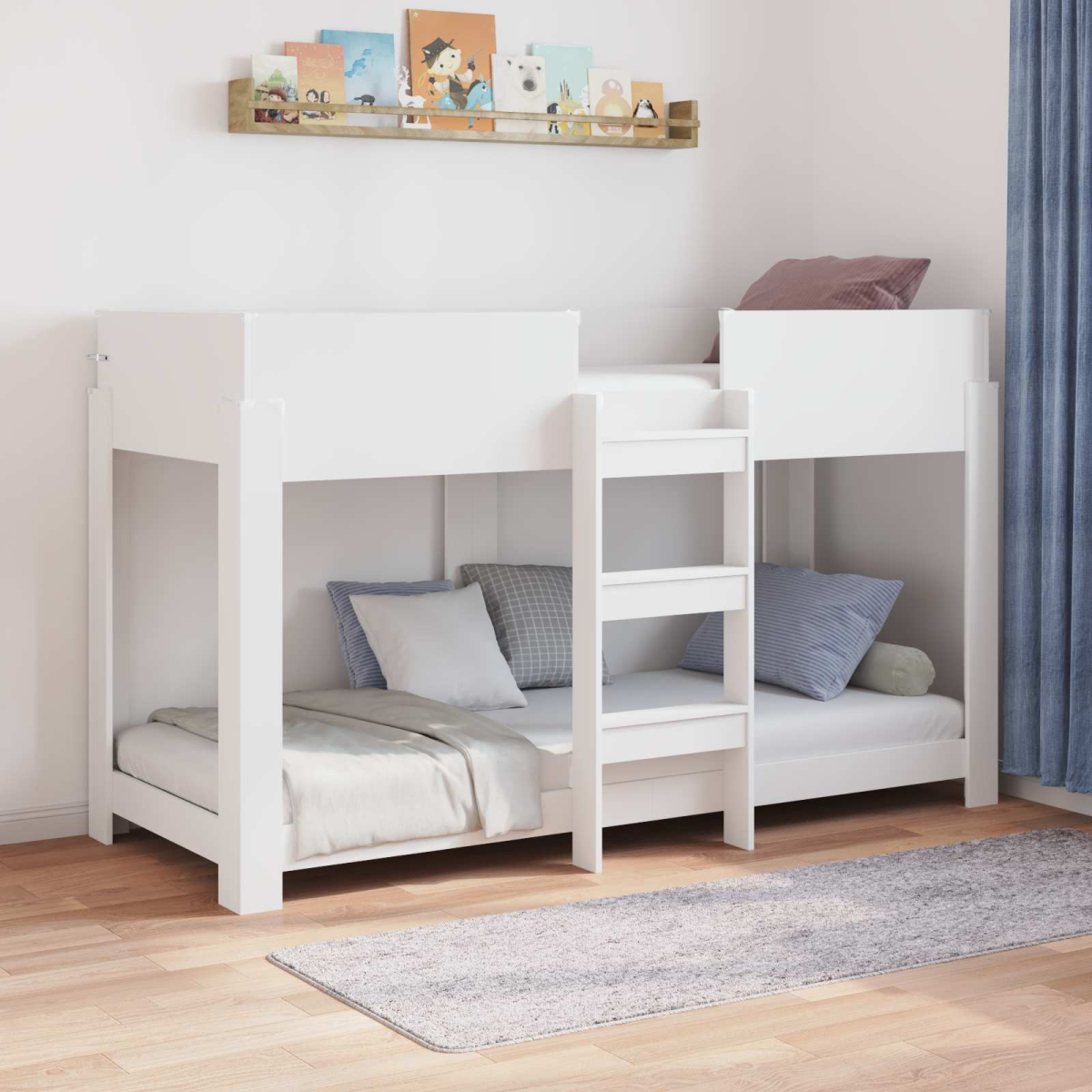 vidaXL Bunk Bed for Kids Black Oak 100 x 200 cm Engineered Wood - from vidaXL
