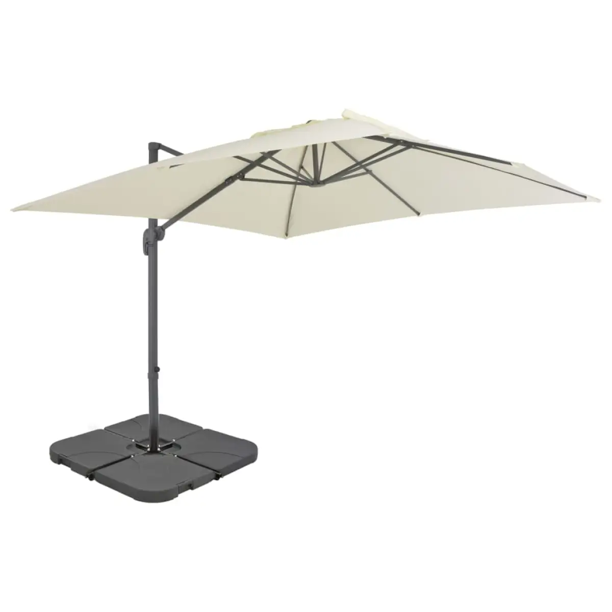vidaXL vidaXL Garden Parasol with Portable Base Sand - Parasol