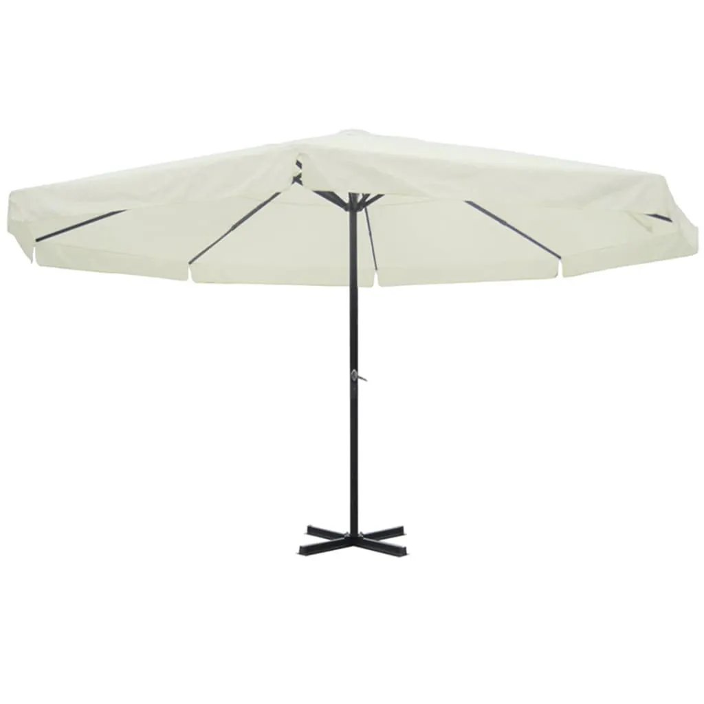vidaXL vidaXL Garden Parasol with Aluminium Pole 500 cm Black - Parasol