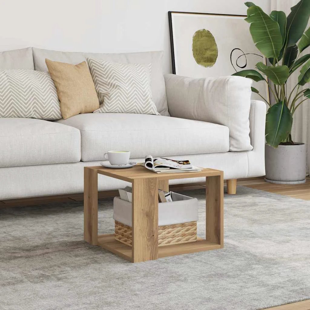 vidaXL VidaXL Coffee Table 32 x 32 x 30 Cm Engineered Wood Contemporary Living Room Furniture - Coffee Table