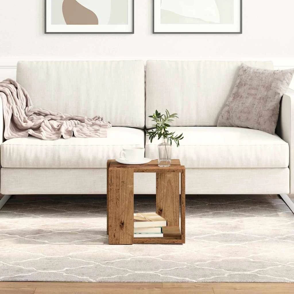 vidaXL VidaXL Coffee Table 32 x 32 x 30 Cm Engineered Wood Contemporary Living Room Furniture - Coffee Table