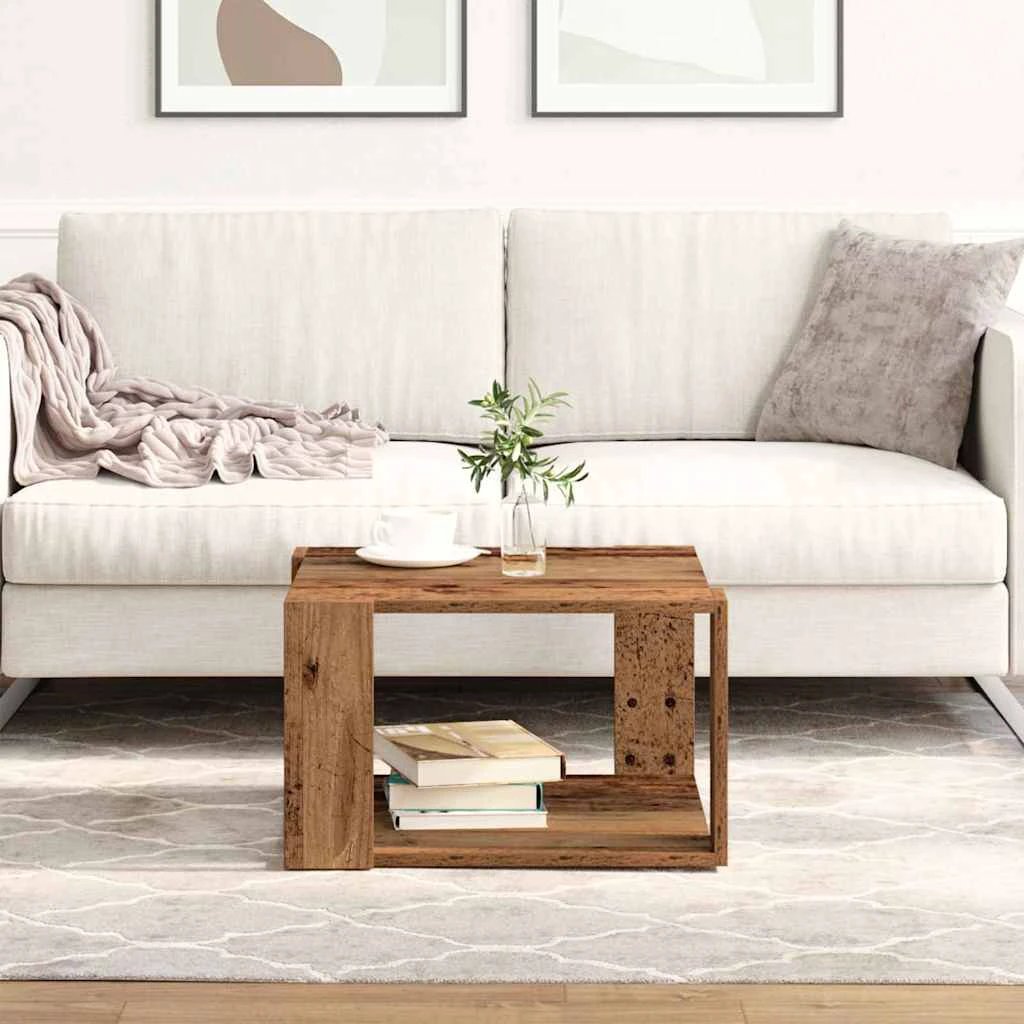 vidaXL VidaXL Coffee Table 32 x 32 x 30 Cm Engineered Wood Contemporary Living Room Furniture - Coffee Table
