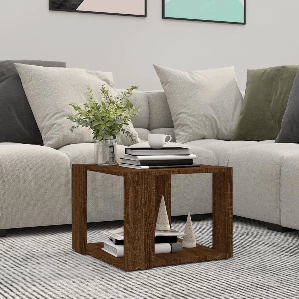 vidaXL VidaXL Coffee Table 32 x 32 x 30 Cm Engineered Wood Contemporary Living Room Furniture - Coffee Table