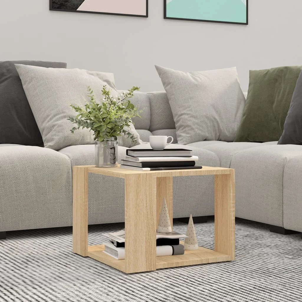 VidaXL Coffee Table 32 x 32 x 30 Cm Engineered Wood Contemporary Living Room Furniture by vidaXL