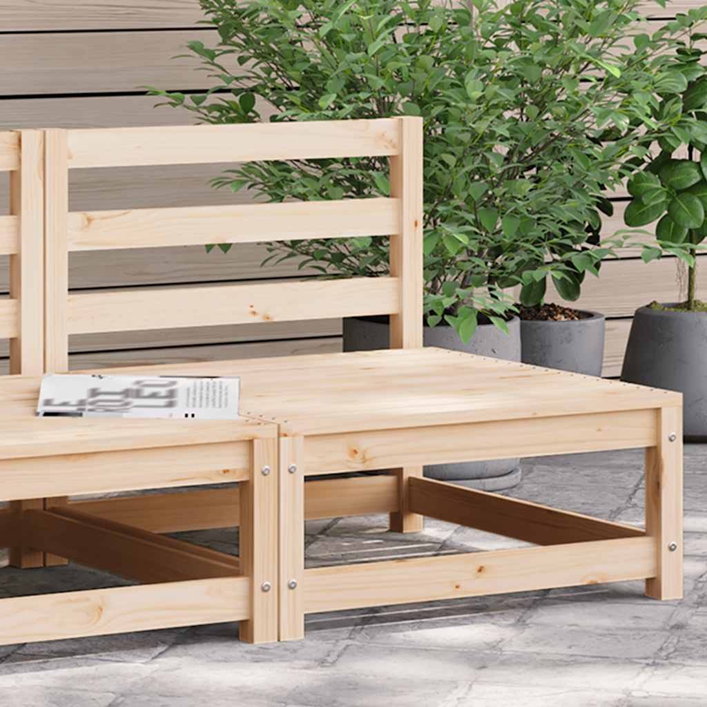 vidaXL vidaXL Garden Sofa | Pine Wood Colour | Solid Pine Wood | 70x70 | Modular - Garden Sofa Sets