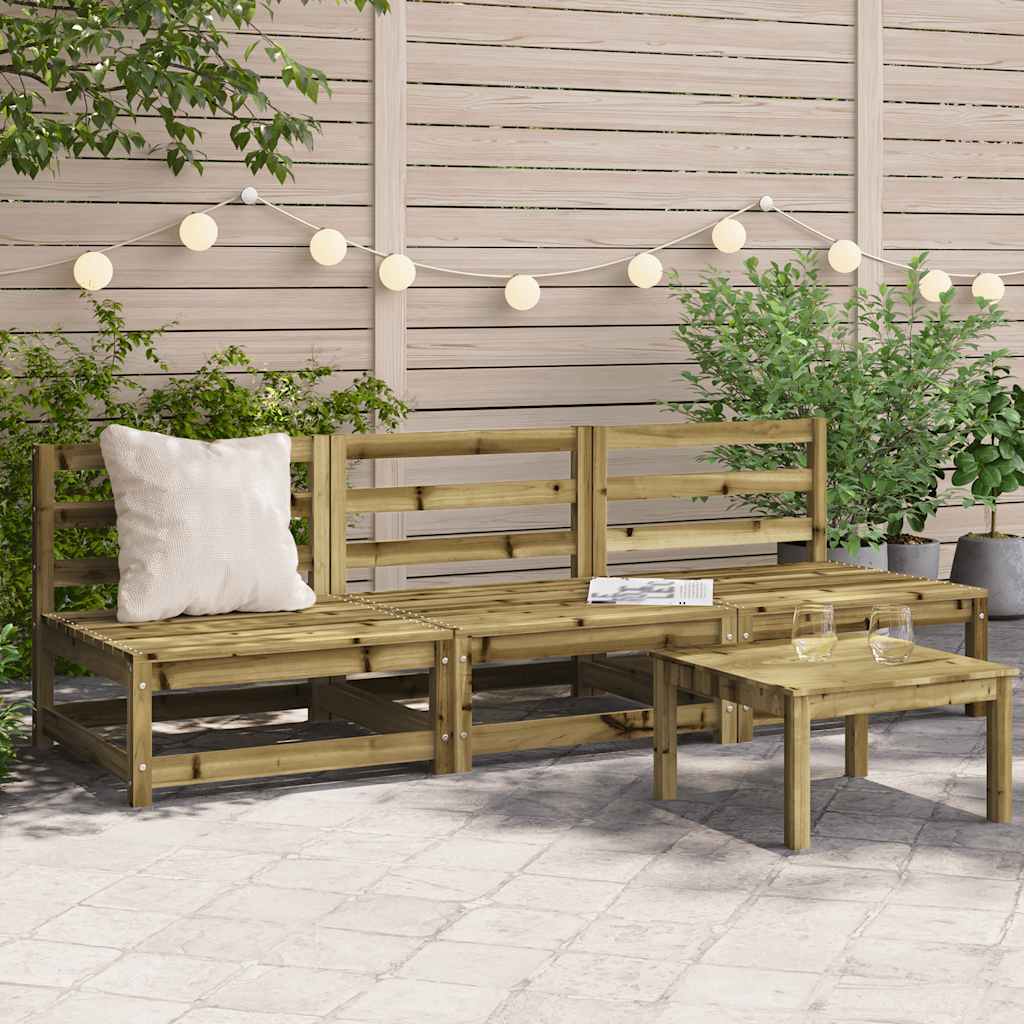 vidaXL vidaXL Garden Sofa | Pine Wood Colour | Solid Pine Wood | 70x70 | Modular - Garden Sofa Sets