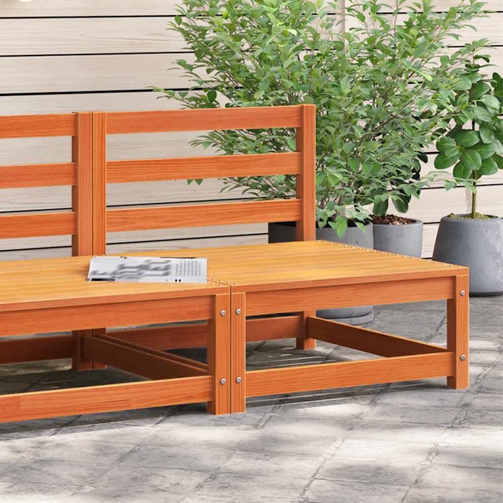 vidaXL vidaXL Garden Sofa | Pine Wood Colour | Solid Pine Wood | 70x70 | Modular - Garden Sofa Sets