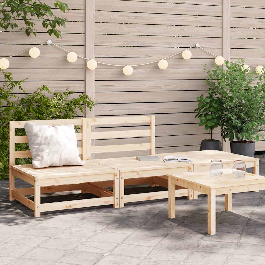 vidaXL vidaXL Garden Sofa | Pine Wood Colour | Solid Pine Wood | 70x70 | Modular - Garden Sofa Sets