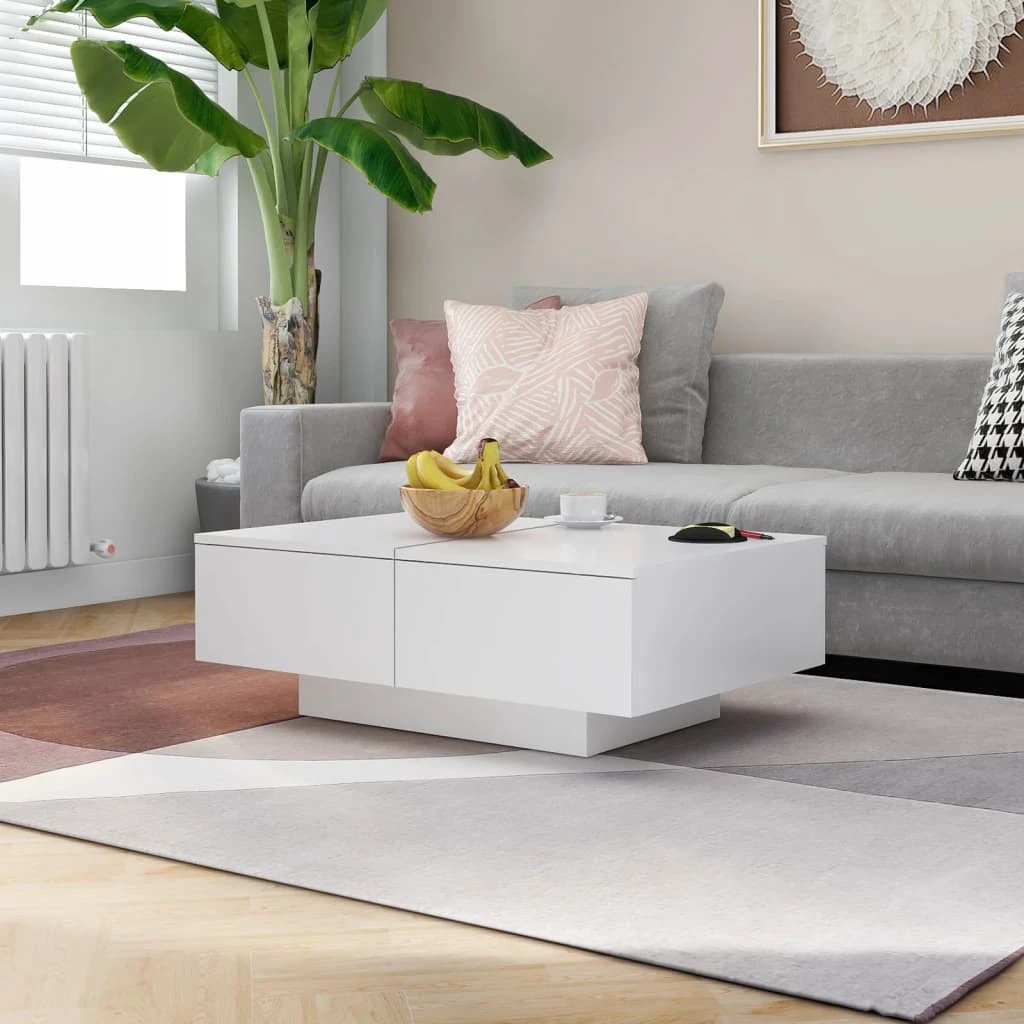 vidaXL Coffee Table 90 x 90 x 28 cm Engineered Wood Rustic Finish Living Room by vidaXL
