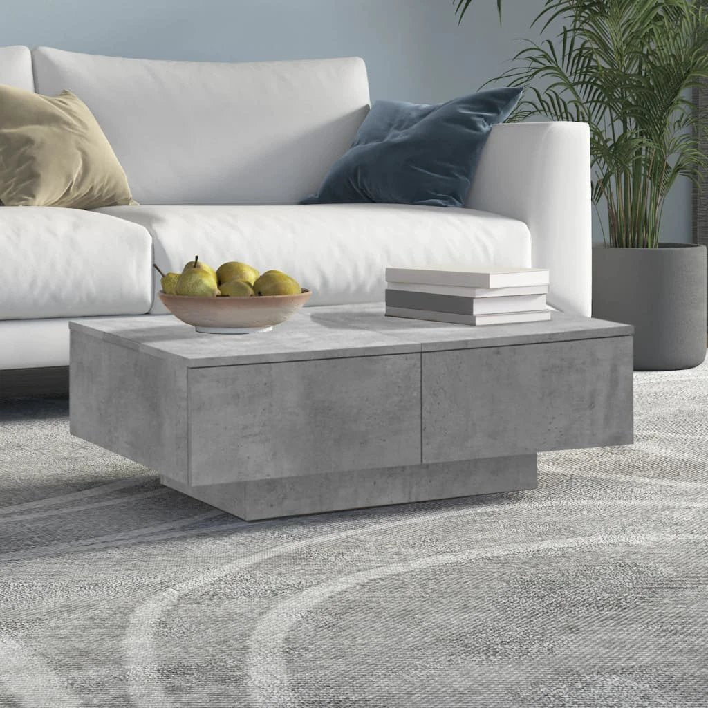 vidaXL Coffee Table 90 x 90 x 28 cm Engineered Wood Rustic Finish Living Room by vidaXL