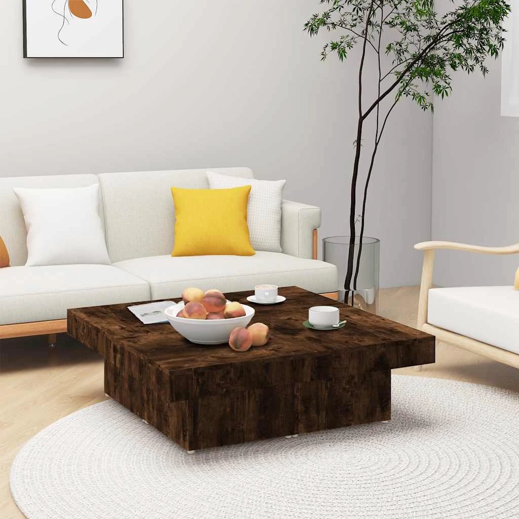 vidaXL vidaXL Coffee Table Black Oak 90x90x28 cm Engineered Wood Living Room Centerpiece - Coffee Table