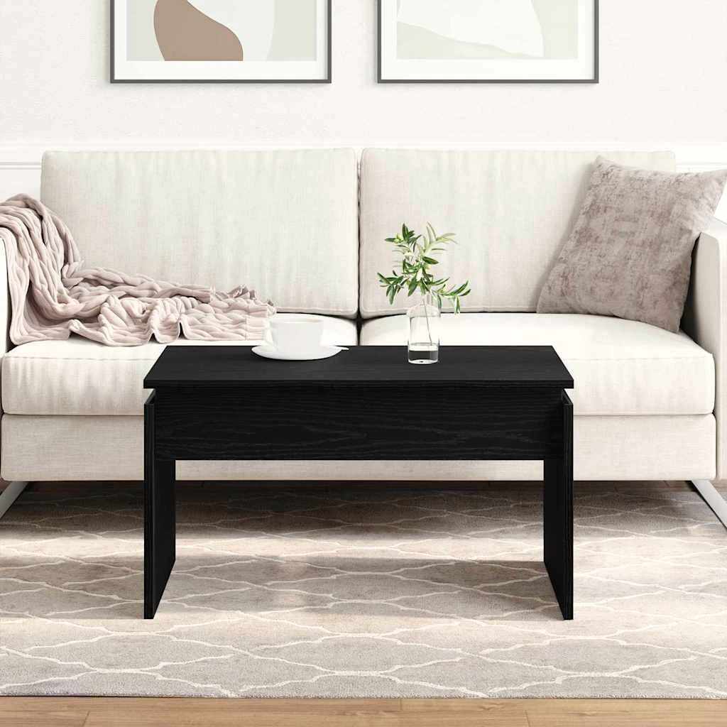 vidaXL VidaXL Coffee Table 68x50x38cm Black Oak Living - Coffee Table