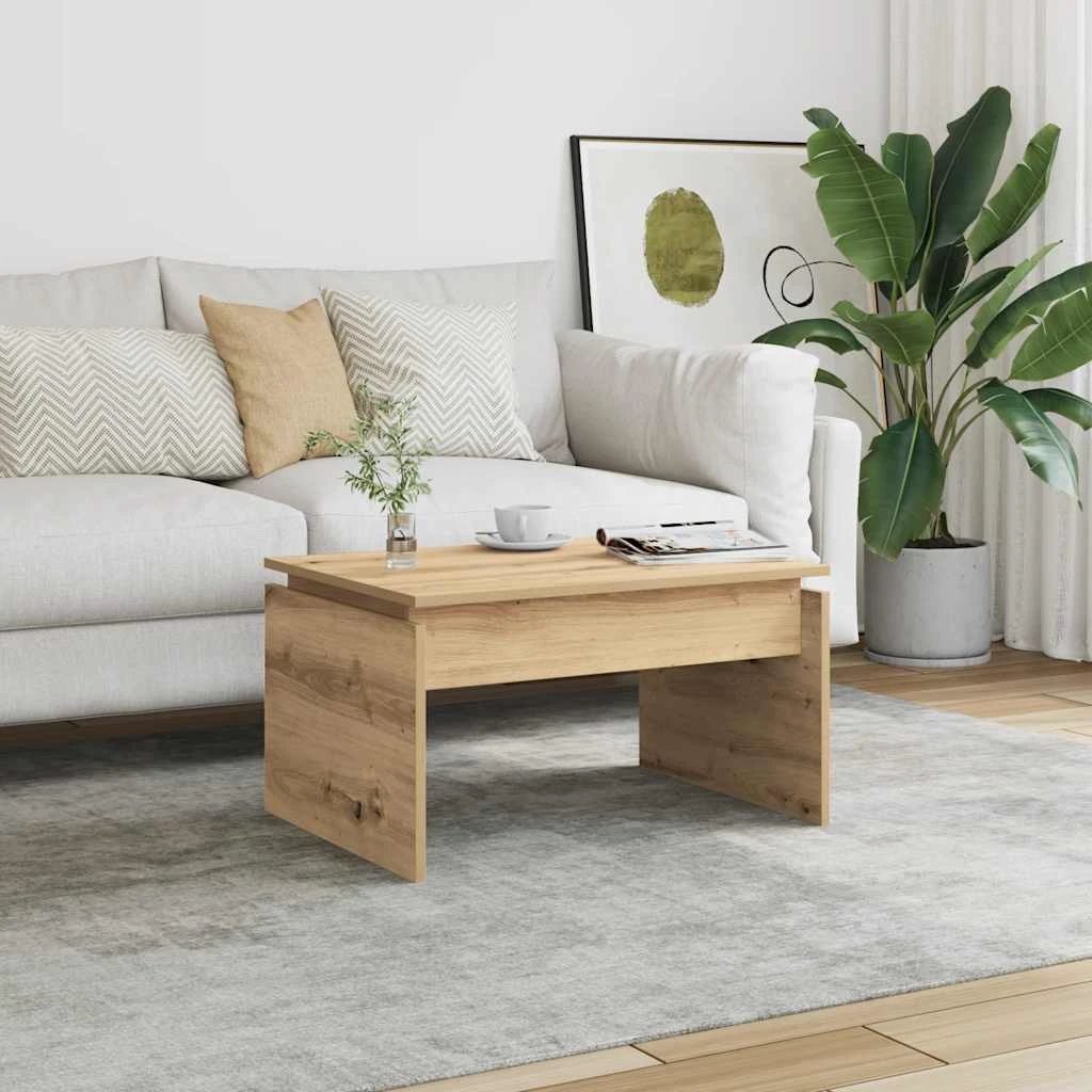 vidaXL VidaXL Coffee Table 68x50x38cm Black Oak Living - Coffee Table