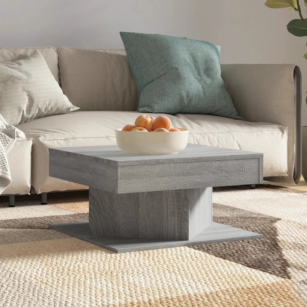 vidaXL Coffee Table 57x57x30 EngineeredWood Home by vidaXL