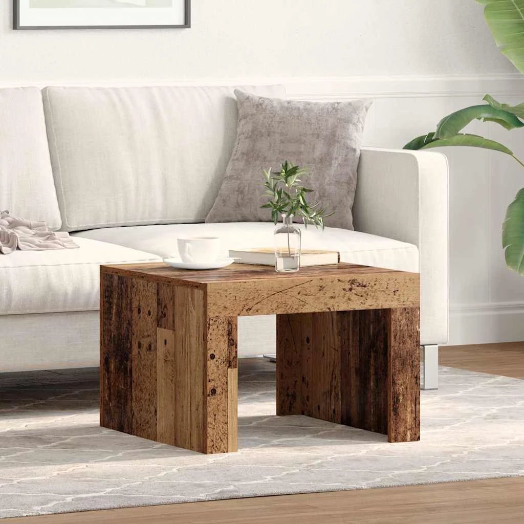 VidaXL Coffee Table 50x50x35 cm Engineered Wood Rustic Living Room Centerpiece For Modern Homes by vidaXL