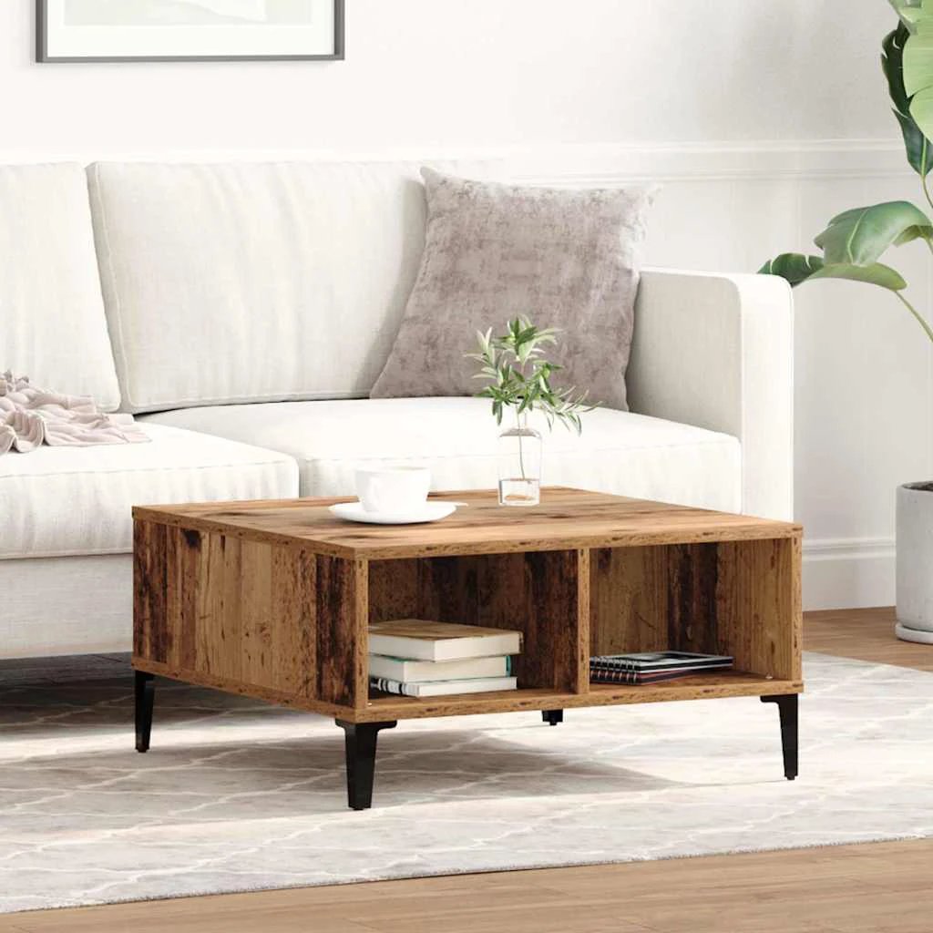 vidaXL VidaXL Coffee Table 60 x 60 x 30 cm Old Wood Finish for Modern Living Rooms and Cozy Homes - Coffee Table