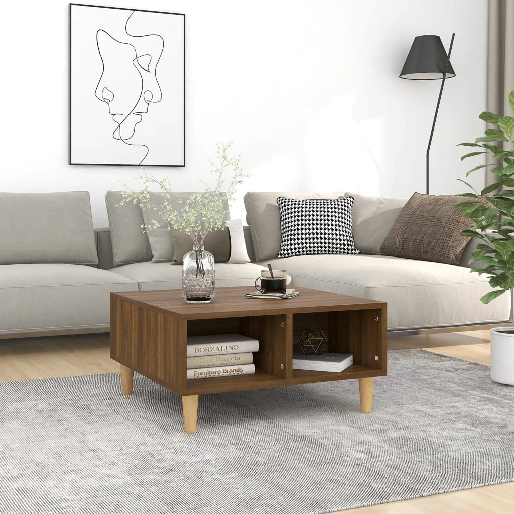VidaXL Coffee Table 60x60x30 cm Engineered Wood Contemporary Design For Living Room by vidaXL