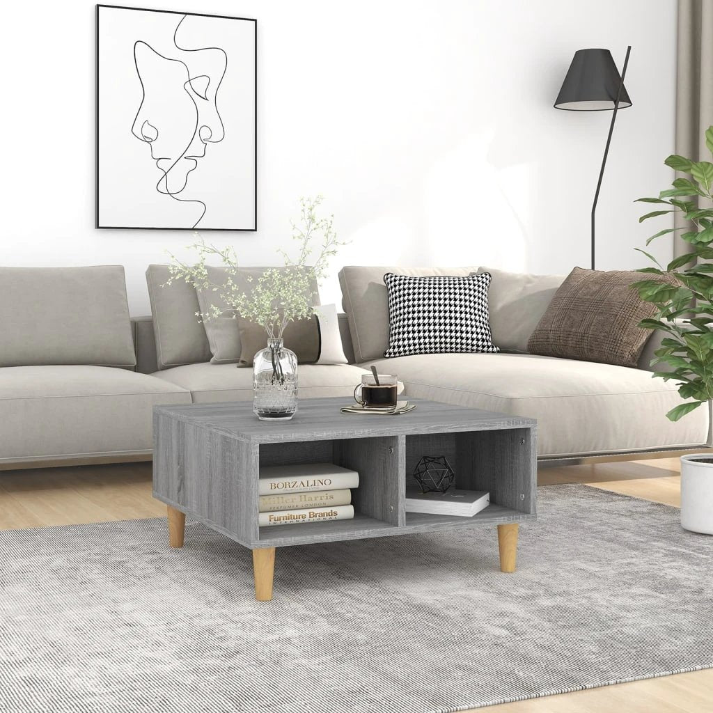 VidaXL Coffee Table 60x60x30 cm Engineered Wood Contemporary Design For Living Room by vidaXL