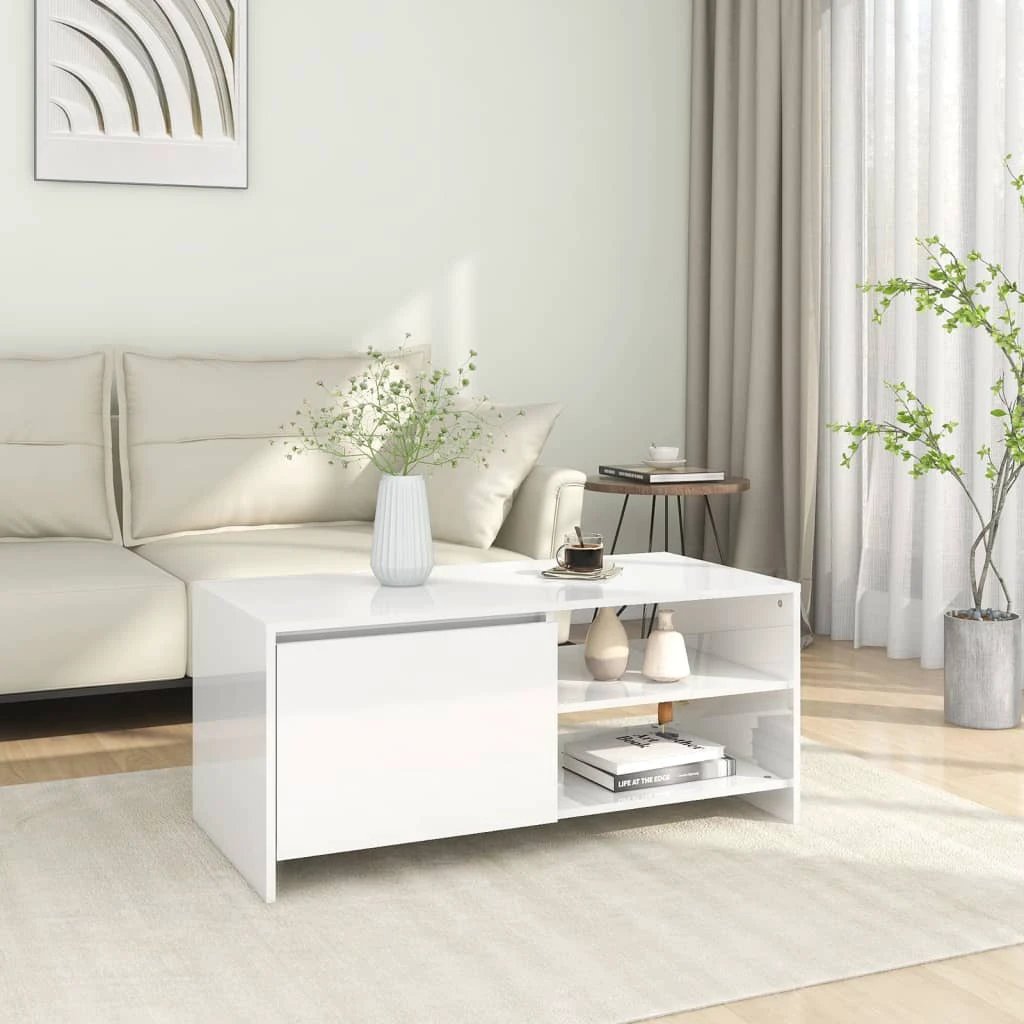 vidaXL Coffee Table 102x50x45 Smoked Oak Home Use by vidaXL
