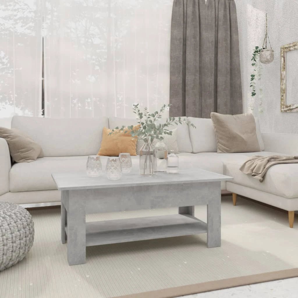 vidaXL Coffee Table 102 x 55 x 42 cm Engineered Wood With Storage Shelf For Living Room Decor by vidaXL
